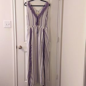 Vintage Havana Purple Tassel Maxi Dress  size L